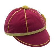 Picture of Honours Cap Dark Cerise With Gold Trim