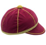 Picture of Honours Cap Dark Cerise With Gold Trim