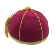 Picture of Honours Cap Dark Cerise With Gold Trim