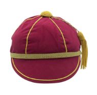 Picture of Honours Cap Dark Cerise With Gold Trim