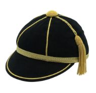 Honours Cap Black With Gold Trim front left view