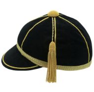 Left side view of Honours Cap Black With Gold Trim