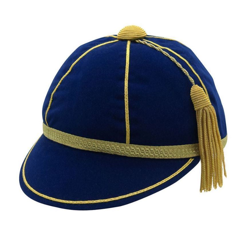 Picture of Honours Cap Dark Royal With Gold Trim