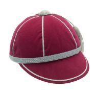 Picture of Honours Cap Dark Cerise With Silver Trim