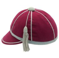 Picture of Honours Cap Dark Cerise With Silver Trim