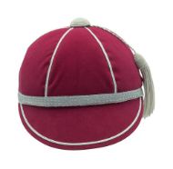 Picture of Honours Cap Dark Cerise With Silver Trim