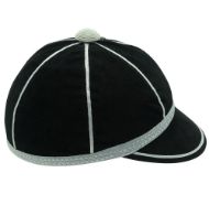 Plain Black Honours Cap with Silver Trim