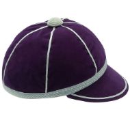 Purple honours cap with silver trim